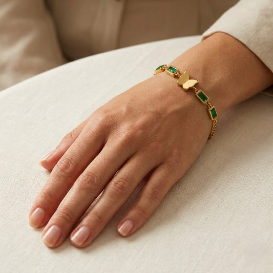 Emerald Flutter Bracelet