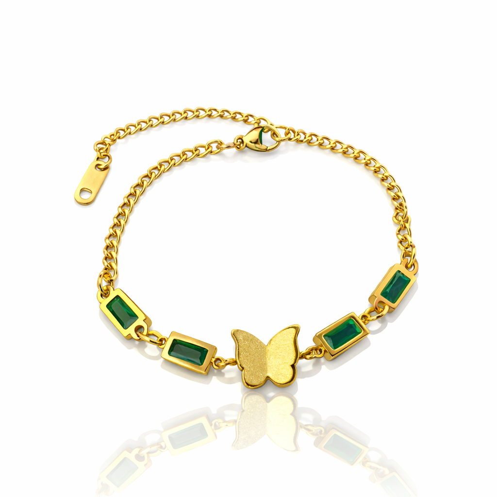 Emerald Flutter Bracelet