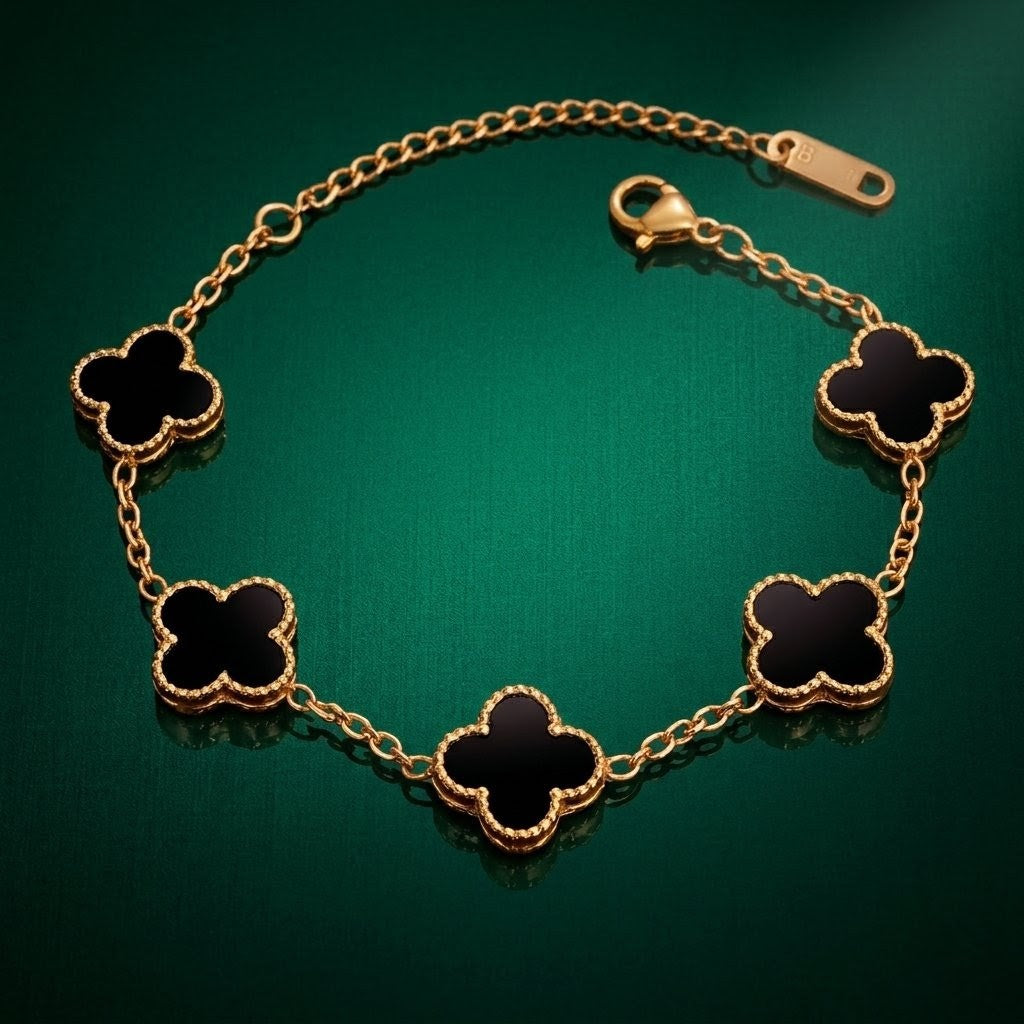 Black Clover Chain Bracelet