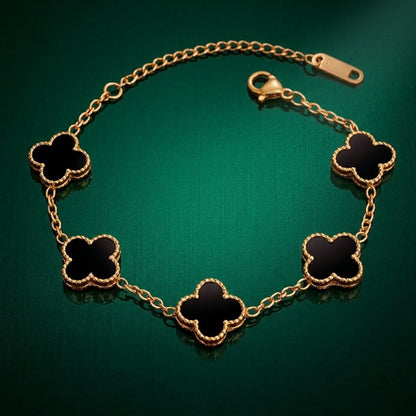 Black Clover Chain Bracelet
