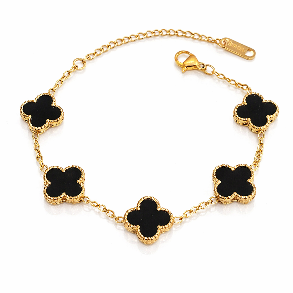 Black Clover Chain Bracelet